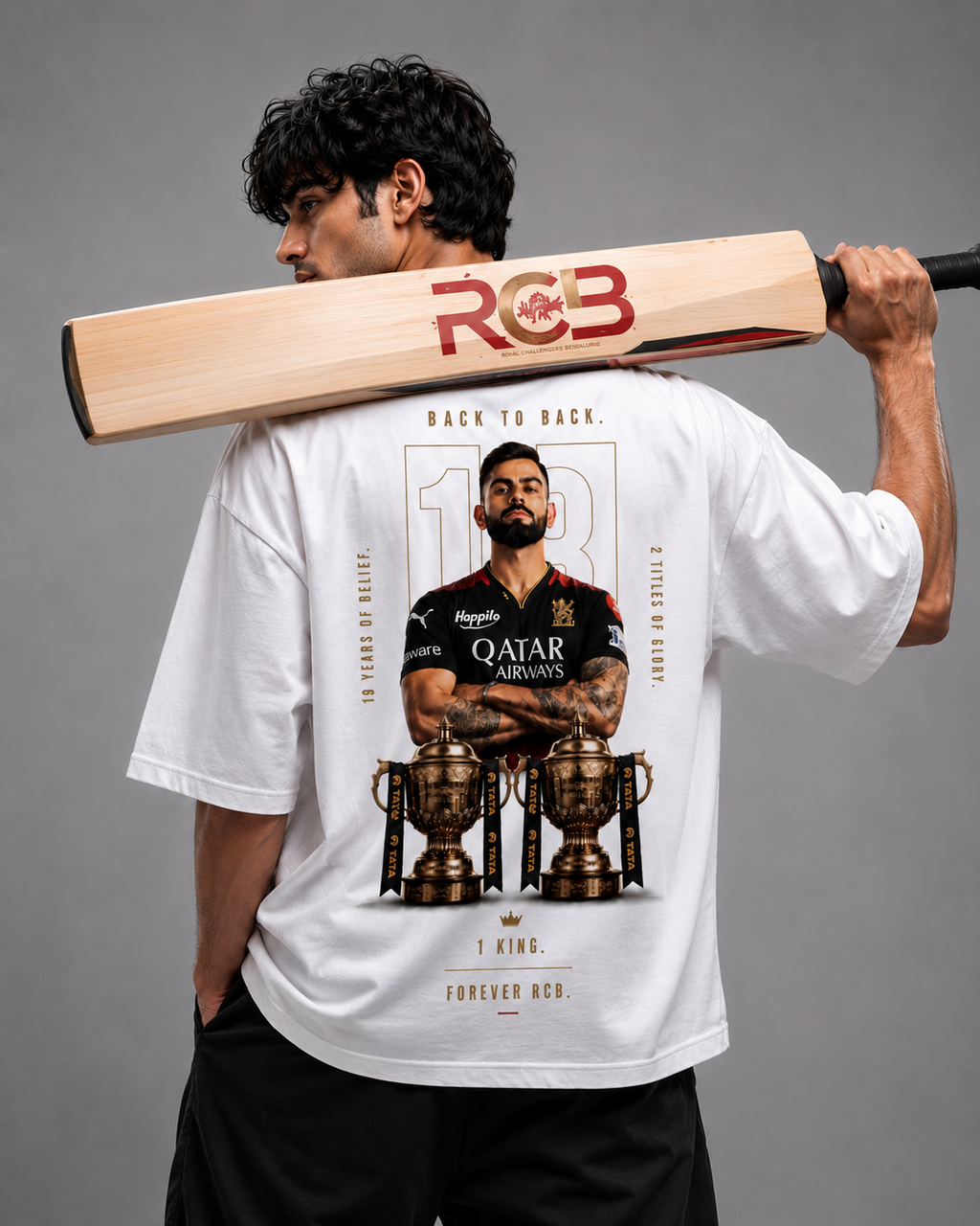 Rcb Winning IPL Oversized T-Shirt – Forever RCB Edition